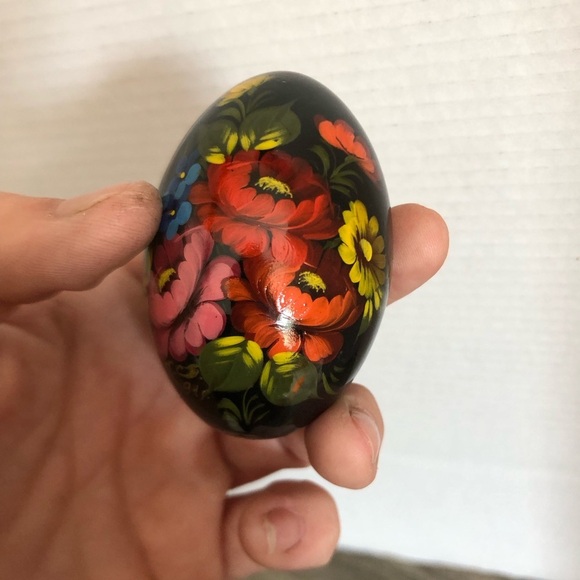 Vtg Hand Painted Ukrainian Egg - Picture 8 of 10